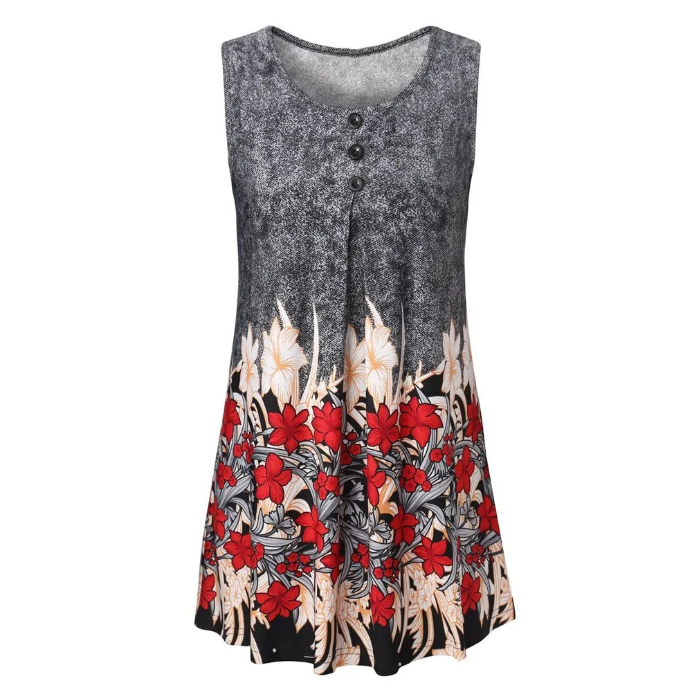 ISHOWTIENDA Fashion crop top women Sleeveless Tunic For Leggings Swing