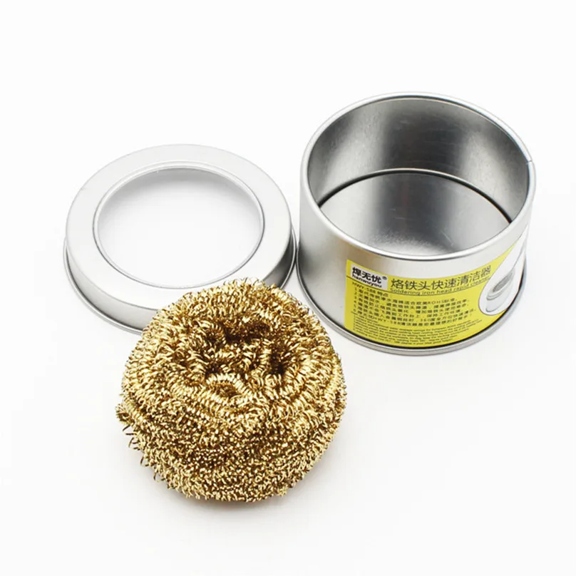 Electric Iron Cleaner Soldering Iron Tip Cleaner With Brass Wire Sponge No Water Needed Cleaning Tools #3F14 (7)