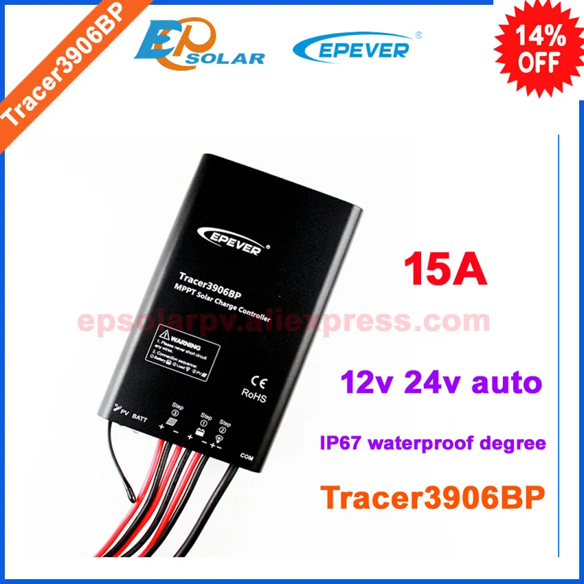 Tracer3906BP 15A 15amp 12 v 24 v автоматический Солнечный регулятор chagring для 12 v 195 w 24 v 390 w системы использования EPEVER
