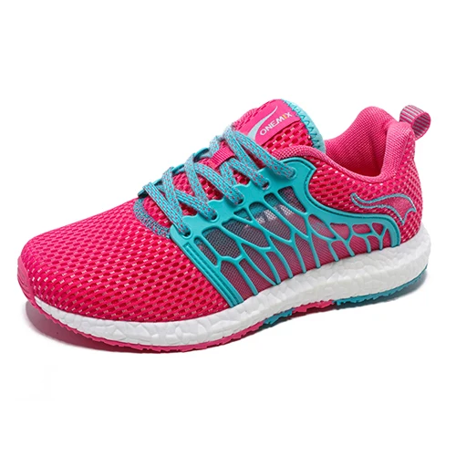 ONEMIX, летняя мужская обувь для бега, Ультралегкие спортивные кроссовки, дышащая обувь для бега, Мужская прогулочная обувь, женская обувь для тенниса, мужская обувь - Цвет: pink blue-women