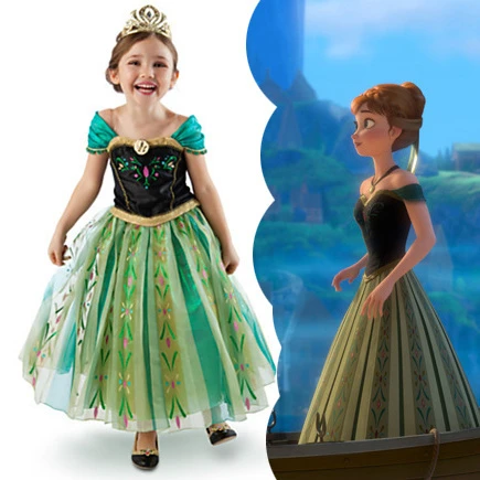 New 2014 frozen dress for girl vestidos ...