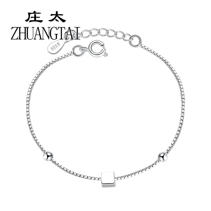 

ZHUANGTAI Charms Bangles & Bangles For Women Minimalist Geometric Strand Bead Luxury Brand Korean Jewelry Pulseira Feminina Gift