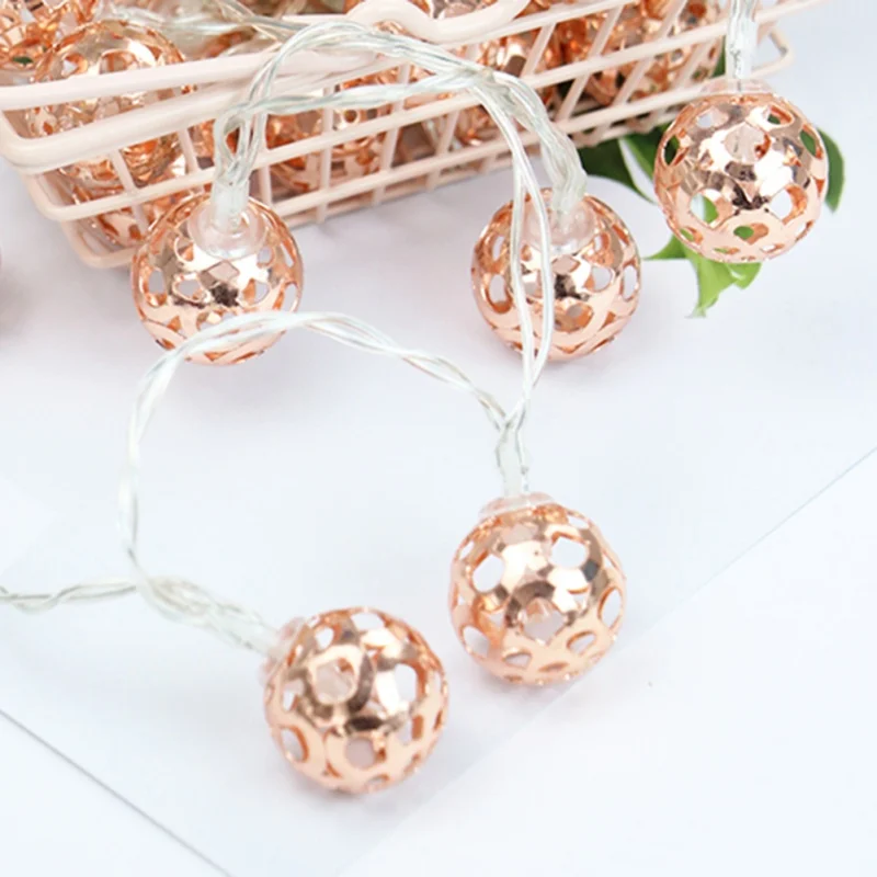 

1.5 meters taste 10 lights Nordic wind rose gold ball lights