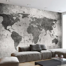 Beibehang пользовательские обои Европейский ретро ностальгия карта мира цемент стены Бар Кафе Магазин Ресторан фрески 3d обои для стен