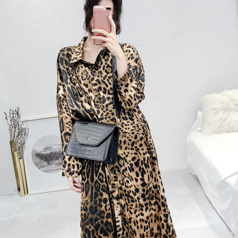 

Blusas Mujer De Moda 2018 Leopard Shirt Women's New Korean Version [leisure] Loose Long Shirt Long Sleeve 2019 Spring Shirt