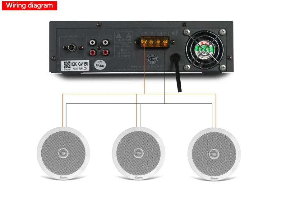 Акустическая система в потолочном динамике хорошее качество звука CA226 20 Вт