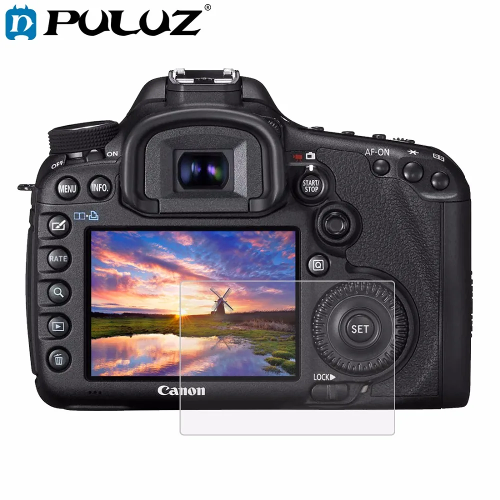 PULUZ Camera 2.5D Curved Edge 9H Surface Hardness Tempered Glass Screen Protector for Canon 5D