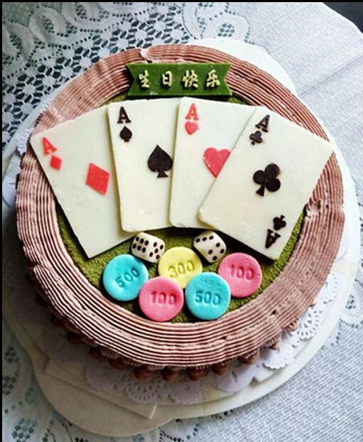 

Playing Cards Shape Silicone Cake Tool,Cupcake,Chocolate,Lace,Jelly Molds, Fondant Decorating C135