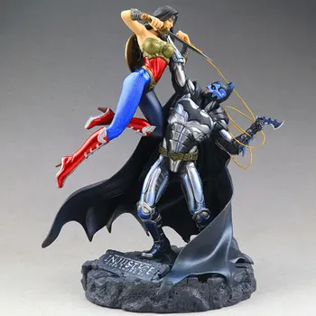 

27cm Justice League Statue Batman vs Wonder Woman Battle Stance juguetes PVC Portrait New Collection Action Figure Toys