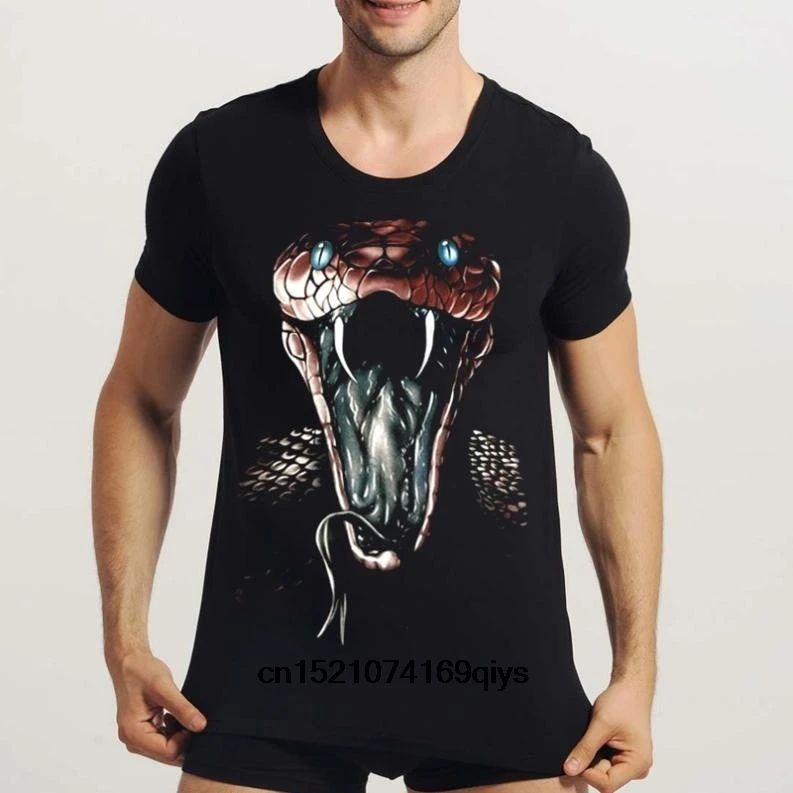 Men T Shirt Haoxin Mall New Round Neck Shirts Snake Python Graphic Blouse Tee Tops LM395 women | Мужская одежда