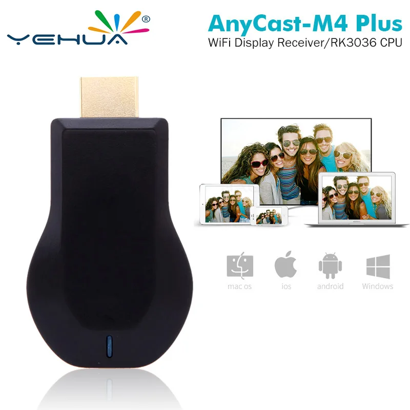 

Anycast M4 Plus Miracast Wireless hdmi 1080P TV Stick adapter Wifi Display Mirror Receiver dongle for ios android TV pc