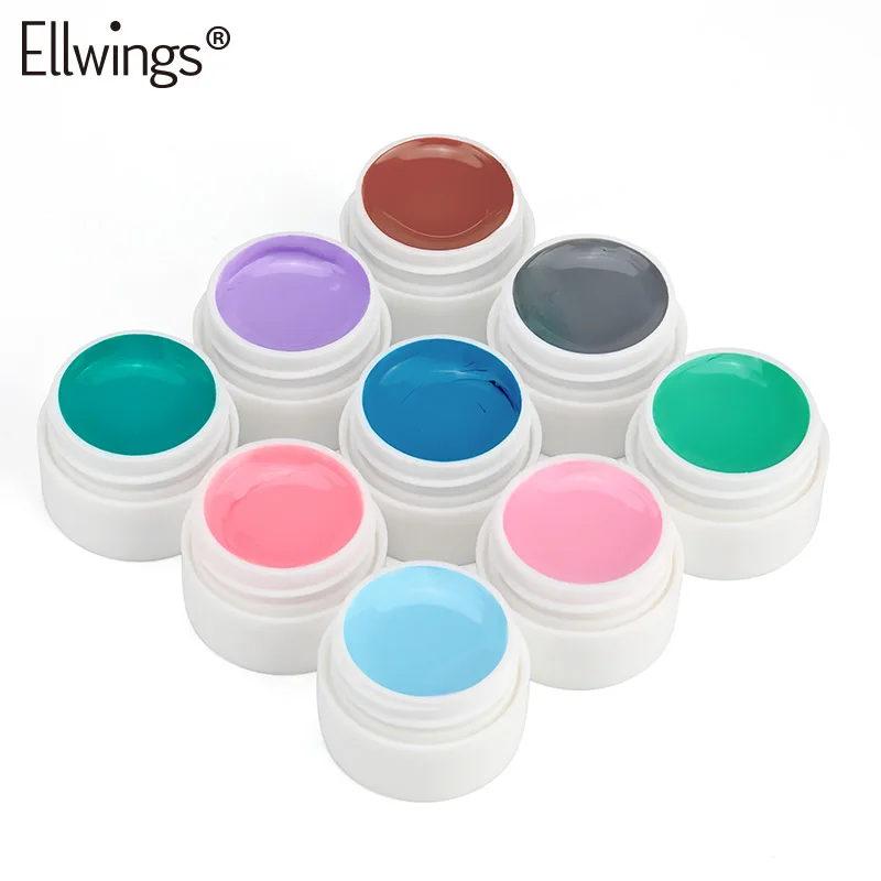 Ellwings 14 ألوان نقية طويلة الأمد الأشعة فوق البنفسجية جيل للأظافر منشئ الاصبع تمديد مسمار نصائح الأشعة فوق البنفسجية هلام البولندية مسمار الفن ...