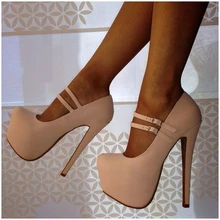 Sweet are free shipping, beige (blue, black) cashmere leather, double buckle belt, 14. 5 cm high heels, women pumps. SIZE:34-45