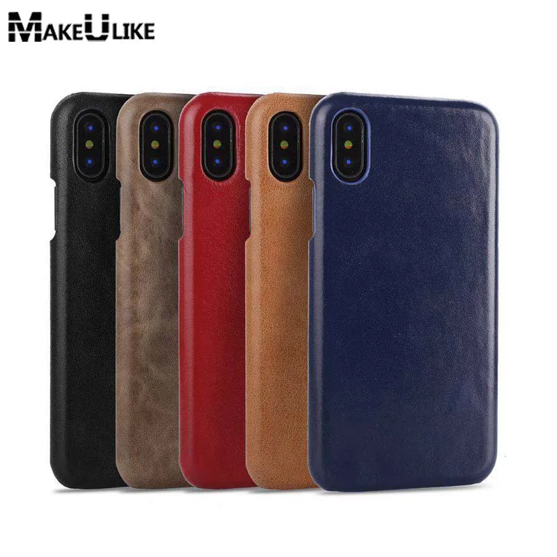 

Genuine Leather Case For Apple Iphone 8 Frosted Back Cover Protective Coque For Iphone 8 Case Fundas