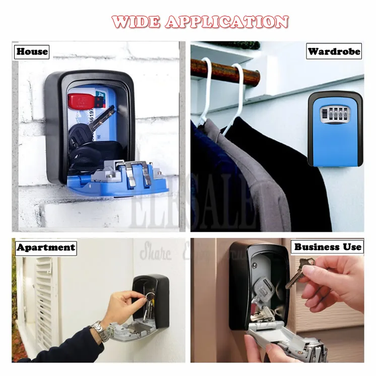 Fixado na parede escondido chave de armazenamento