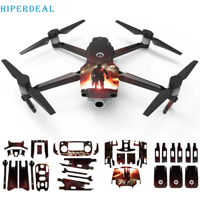 

HIPERDEAL Waterproof Body Cover PVC 3D Stickers Skin Decals Wrap Film Body Remote Control Arm Battery Tags for Mavic 2 Pro/Zoom