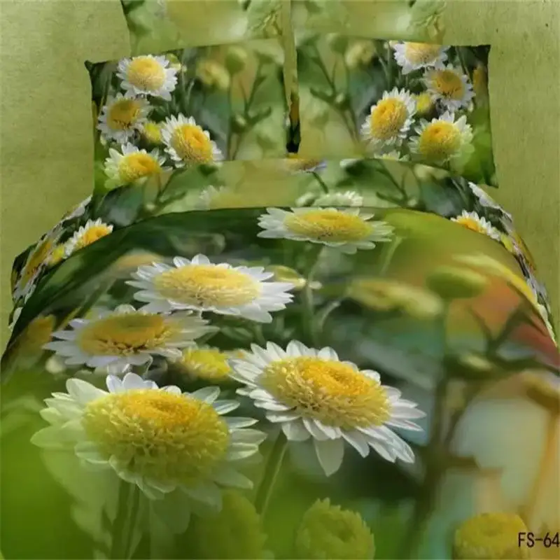 3D ديزي الزهور الفراش مجموعات الملكة حجم القطن الخالص لحاف غطاء السرير ملاءات المخدة نوم مجموعات الصين الهواء صريحة 3D ديزي الزهور الفراش مجموعات الملكة حجم القطن الخالص لحاف غطاء السرير ملاءات المخدة نوم مجموعات الصين الهواء صريحة