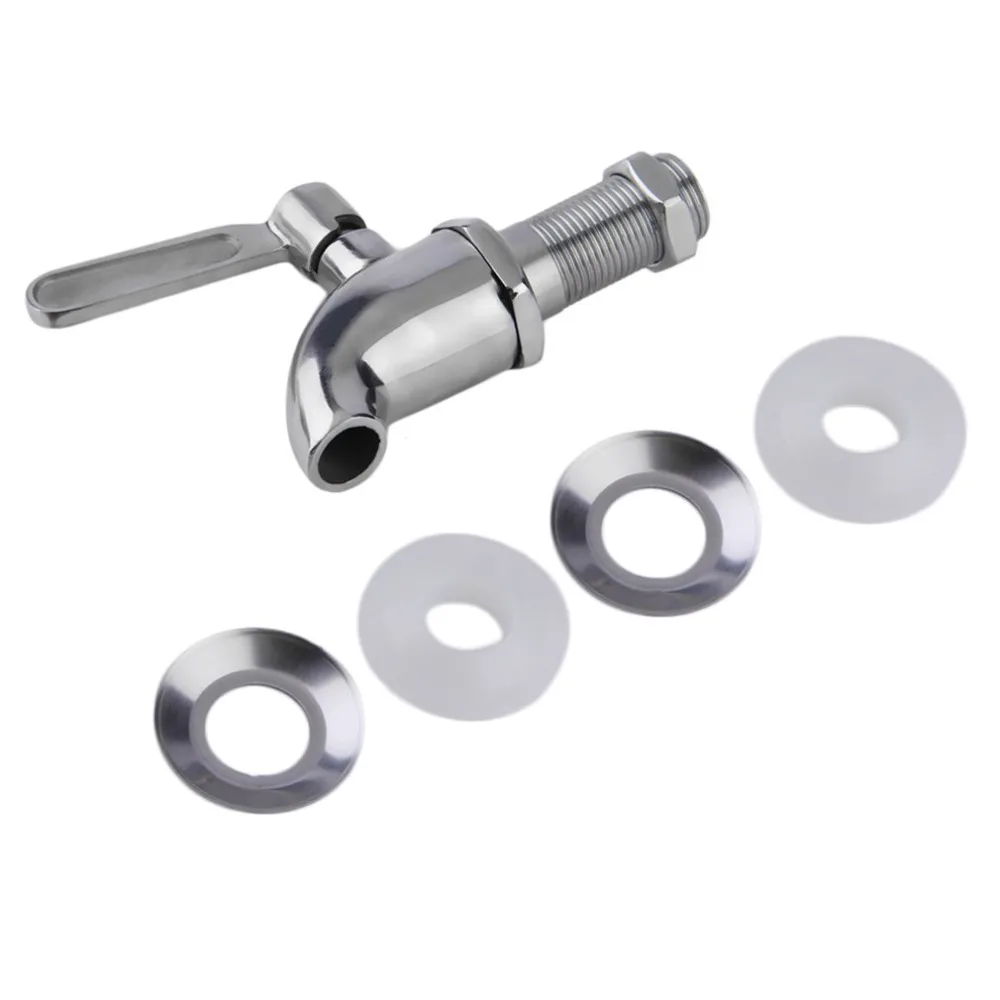 

Durable Stainless Steel Beverage Drink Dispenser Wine Barrel Spigot Faucet Tap For Home Bathroom Kitchen