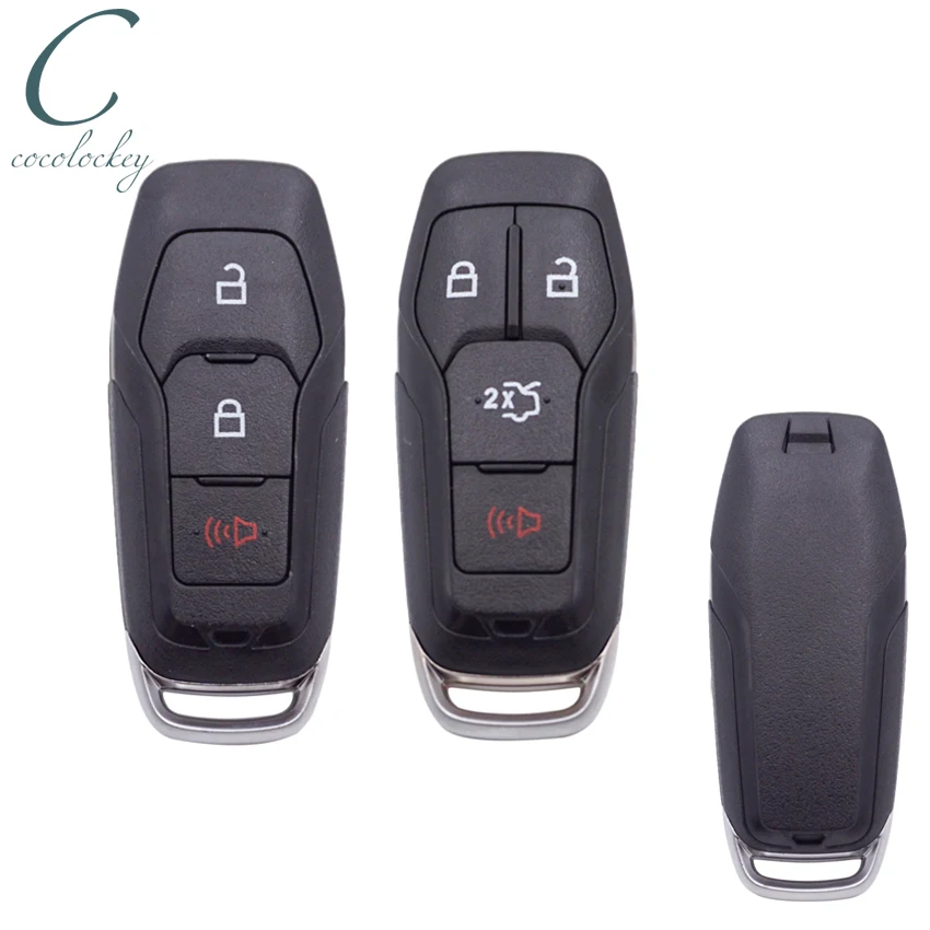 Cocolockey 4Buttons Smart Key Shell For Ford EXPLORER EDGE FUSION F150 Remote Key Keyless Remote Fob HU101 BLADE High Quality