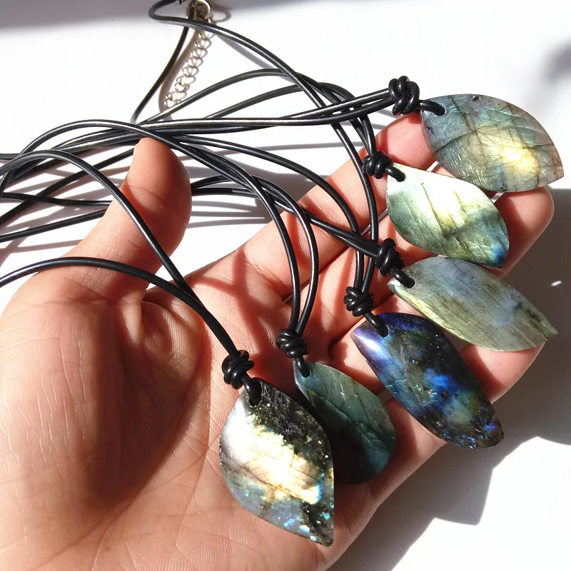 

2pcs Natural Moonstone Labradorite Pendant irregular shape Semi gem stone Jewelry Pendants
