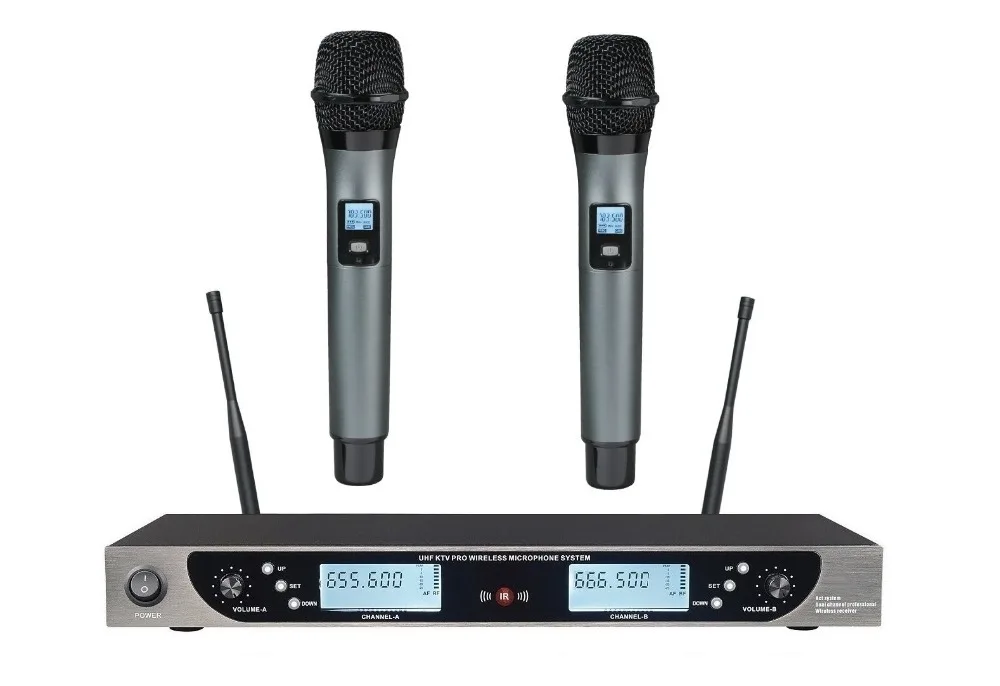

Bolymic New UHF draadloze microfoon Wireless Radio Karaoke Microphone mic System