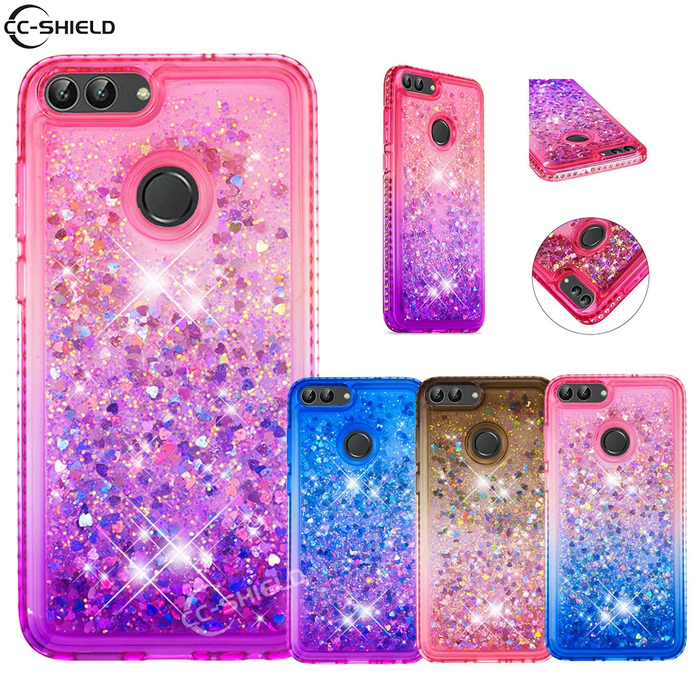 

Quicksand Case for Huawei P Smart FIG LA1 FIG-LA1 Transparent Colorful Phone Case for Huawei PSmart FIG LX1 FIG-LX1 Phone Cover