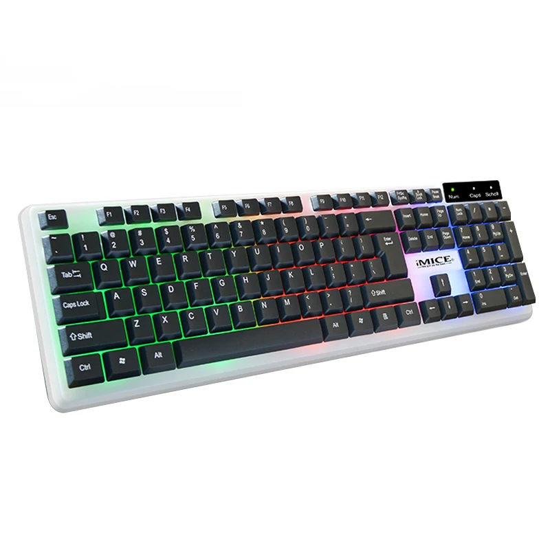 

AN-300 Mechanical Wired Gaming Keyboard 104 Keys Waterproof Silicon Axis Backlit Optical Computer Game Keyboard for Gamer Dota2