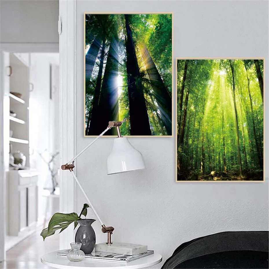 Green Forest Printing Natural Landscape Poster Wall Picture For Living Room Canvas Painting Wall Art Murals Home Decor Bedroom (1)