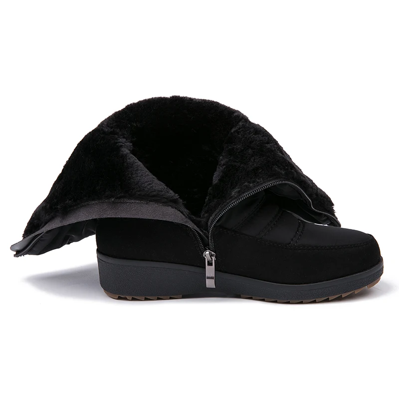IMG_3976AIMEIGAO High Quality Winter Snow Boots For Women Waterproof Thick Bottom Flats Comfortable Heels Shoes Fur Warm Boots For Snow