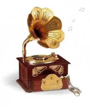 

Creative phonograph music tabletop decoration furnishings Restoring ancient ways Music box Opening gifts home decoration crafts