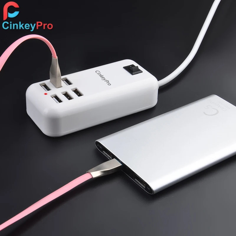 CinkeyPro ЕС Plug 6 портов несколько настенных USB зарядное устройство 15 Вт 3A смарт-адаптер мобильный телефон планшет зарядное устройство для iPhone iPad