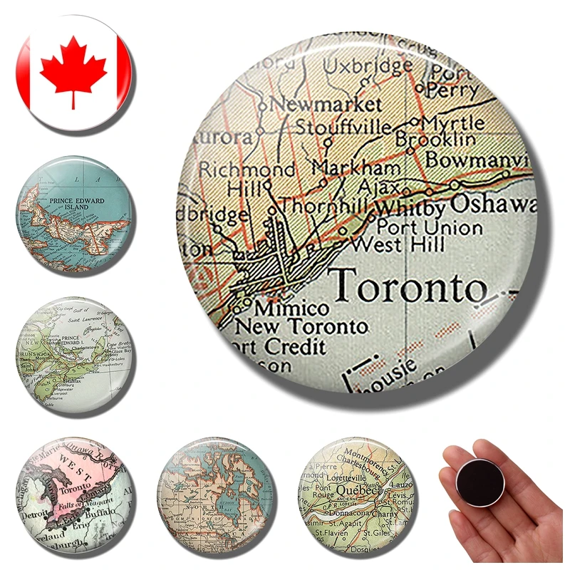 Toronto Canada Vintage Map Fridge West Hill Map refrigerator