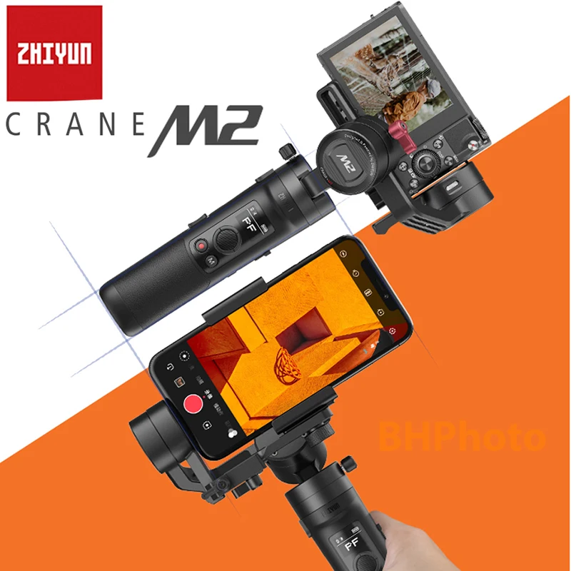 

ZHIYUN Crane M2 3-Axis Handheld Gimbal for Action Mirrorless Camera Smartphones Gopro Hero 5 6 7 Stabilizer Pk feiyutech G6 plus
