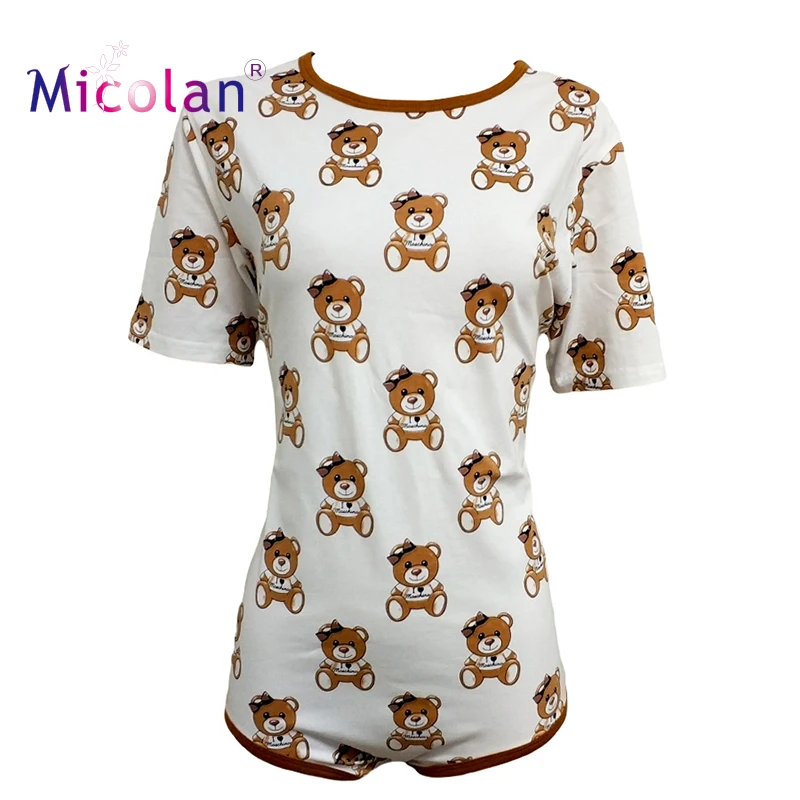 

Brown Bear Cotton Adult Onesie Pajamas Abdl Romper ABDL Adult Baby Jumpsuit Diaper Lover and Sissy Adult Baby Onesie
