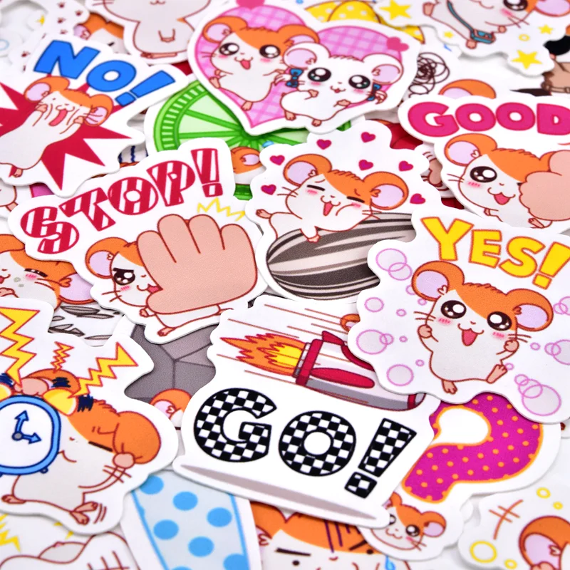40pcs Creative Cute Self-made  animal Hamtaro Scrapbooking Stickers /Decorative Sticker /DIY Craft Photo Albums/Waterproof