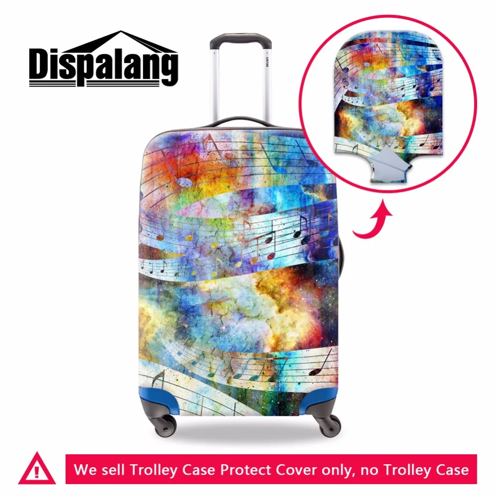 

Musical Notes spandex luggage covers for girls waterproof luggage protective covers elastic trolley case covers travel accessory