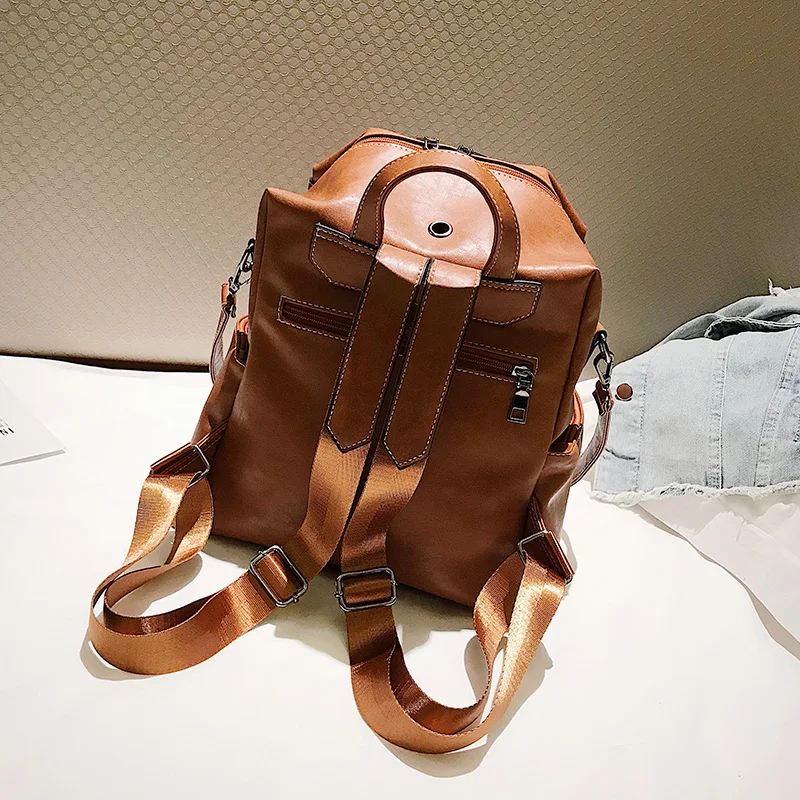 Fashion Women Rivet Backpack Pu Leather Female Backpacks School Backpack For Teenage Girls Female single shoulder bags Mochila (24)