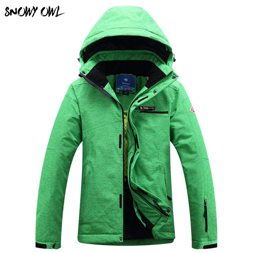 

Free Shipping Solid Ski Jacket Men Thick Waterproof Windproof And Thremal men Snowboarding Jacket ski coat outwear Happy skiing