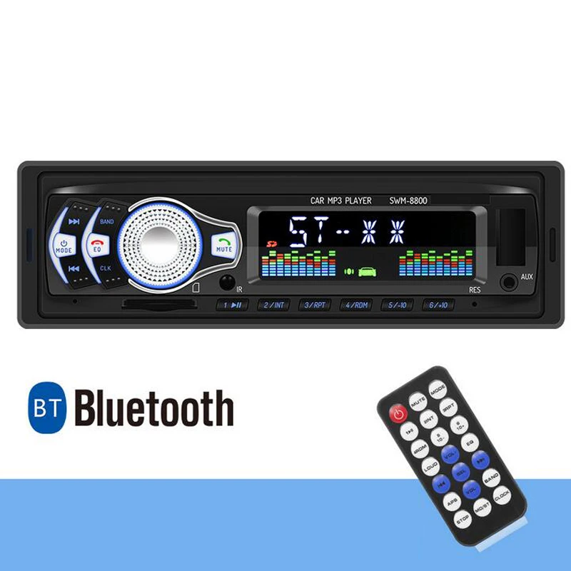 

Large LCD Screen Bluetooth Car Player Stereo Audio In-Dash MP3 Radio Player with AUX-IN SD USB DC 12V USB MP3 Car Radio Player