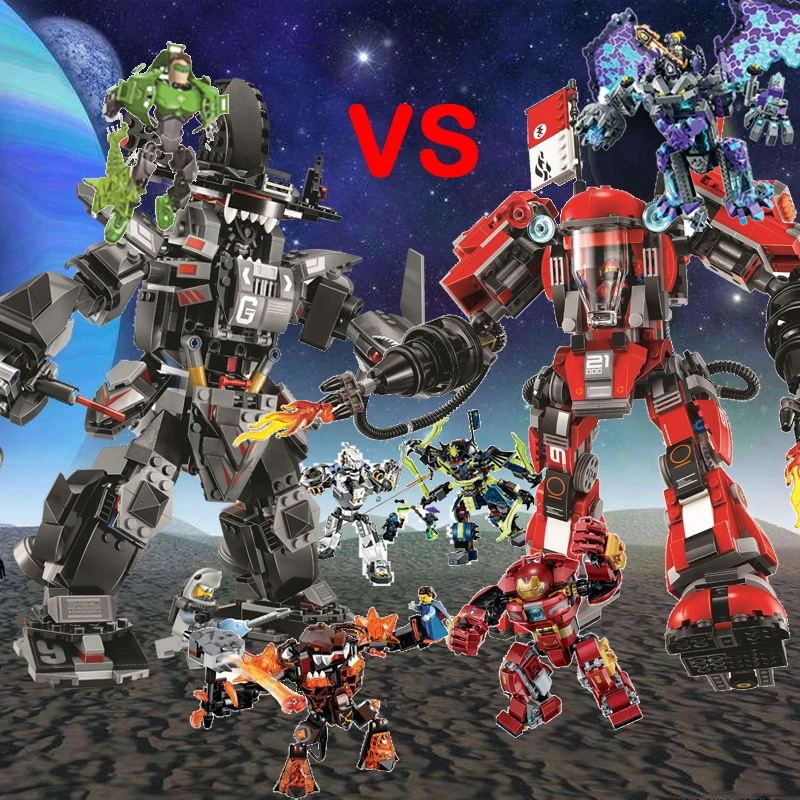 

Bela Ninjagoe Thunder Swordsman Avengers SuperHero Hulkbuster Nexus Nexo Knights Building Blocks Bricks Toys Compatible Legoe