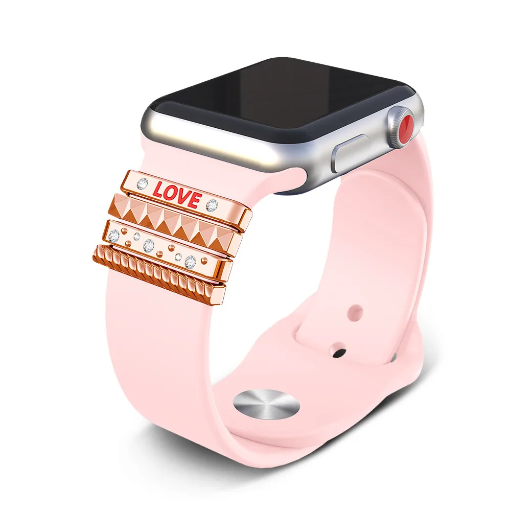 Декоративное кольцо для apple watch 38 мм iwatch 38 мм браслет из нержавеющей стали женское украшение "любовь" аксессуары для apple watch