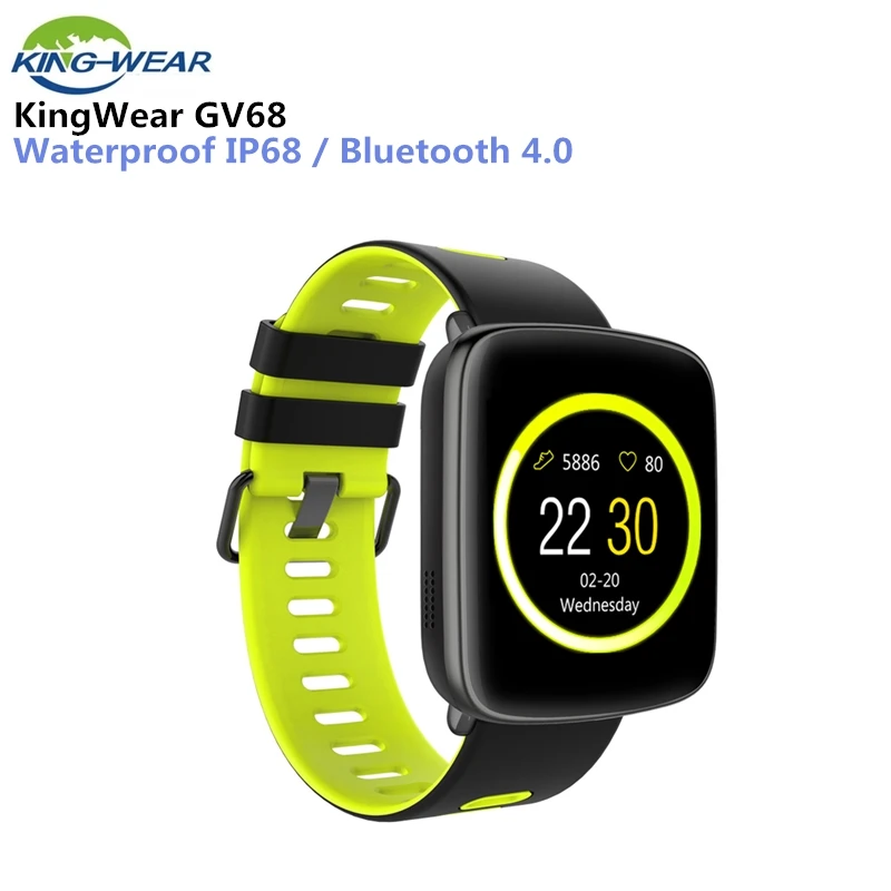 

KingWear GV68 Smartwatch IP68 Waterproof Bluetooth 4.0 Heart Rate Monitor Smart Watch Remote Camera Pedometer For Android IOS