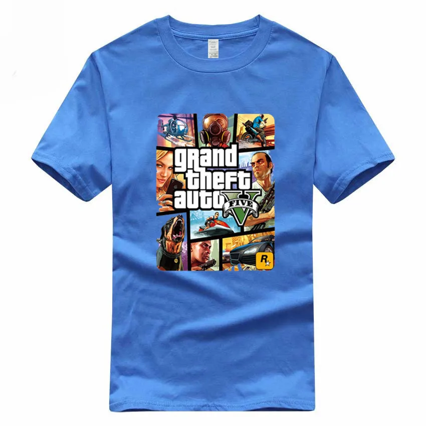 Игра Gta 5 хлопковые футболки Grand Theft Auto футболка Camisetas Hombre Gta Vice City футболка Homme GMT005