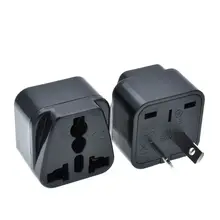 2 pin AC Американский Вилка питания стандарта США дорожный блок питания с переходником Австралия Великобритания USA EU