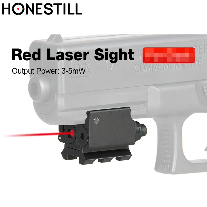 Тактический мини красный точечный лазерный прицел страйкбол прицел лазерная указка с 20 мм Пикатинни 0,8 дюймов рельс для Пикатинни пистолета винтовки