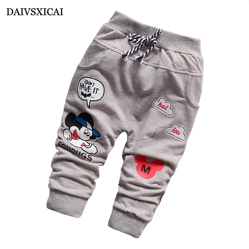 

Daivsxicai Casual Pants baby Trousers Boy Cotton Fashion Cute Cartoon Pants Baby All-Match Brand Pants Boys 7-24 Month