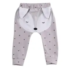 Милые штанишки для малышей штаны для мальчиков и девочек с изображением животных штаны-шаровары детские длинные штаны одежда для малышей с изображением лисы леггинсы для малышей забавные штаны в горошек для детей возрастом от 6 до 48 месяцев
