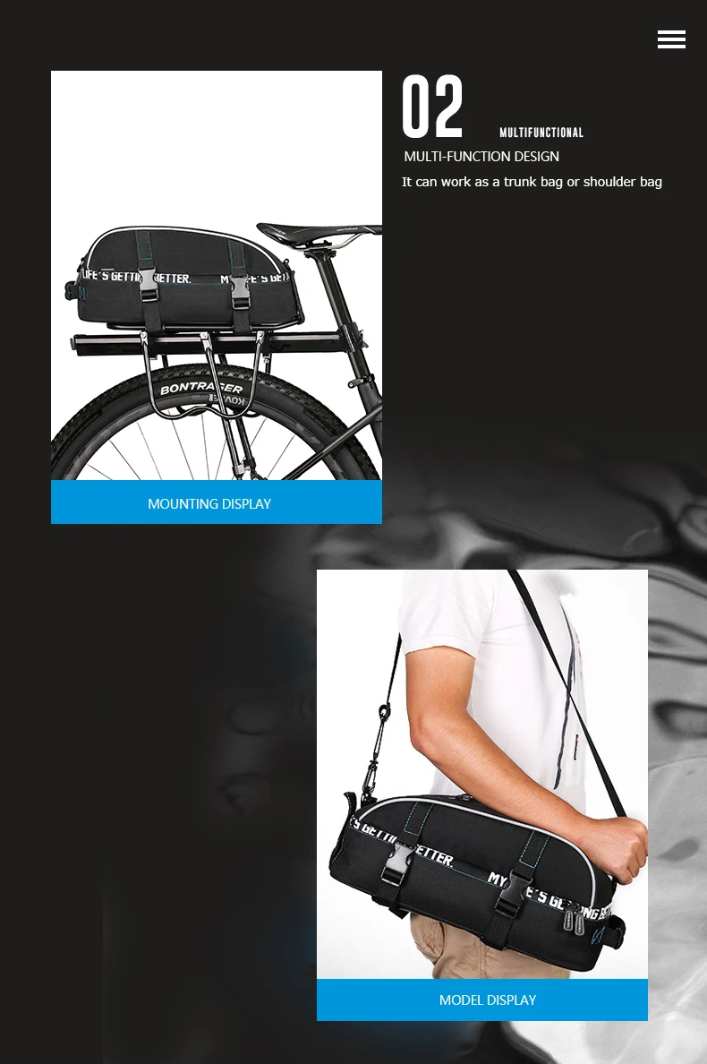 ROSWHEEL 141416, сумка на заднее сиденье для горного велосипеда, велосипеда, велосипедная Сумка на багажник, сумка на седло, сумка-переноска, сумка на плечо, 8л