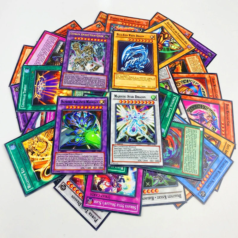 60 шт. YuGiOh редкая Бесконтактная карта Exodia волшебница Египетский Бог обелиска Дракон цифры английский классический TCG Duel карта Yu-Gi-Oh