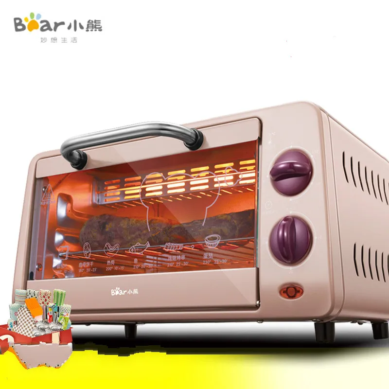 

Household 9L Mini-oven Cute Save Energy Multi-functional Baking Oven for Bread Pizza Steak with Timing Temperature Control